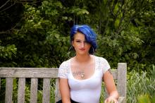 Brightly shimmering blue hair flirting with the breeze. Instagram @beautybyrengle Brightly shimmering blue hair flirting with the breeze. Instagram @beautybyrengle